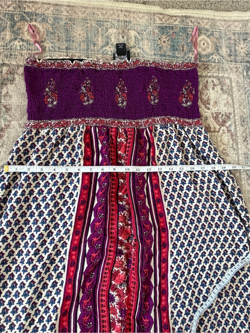 Angie Purple and Red Boho Maxi Skirt - Picture 16 of 16